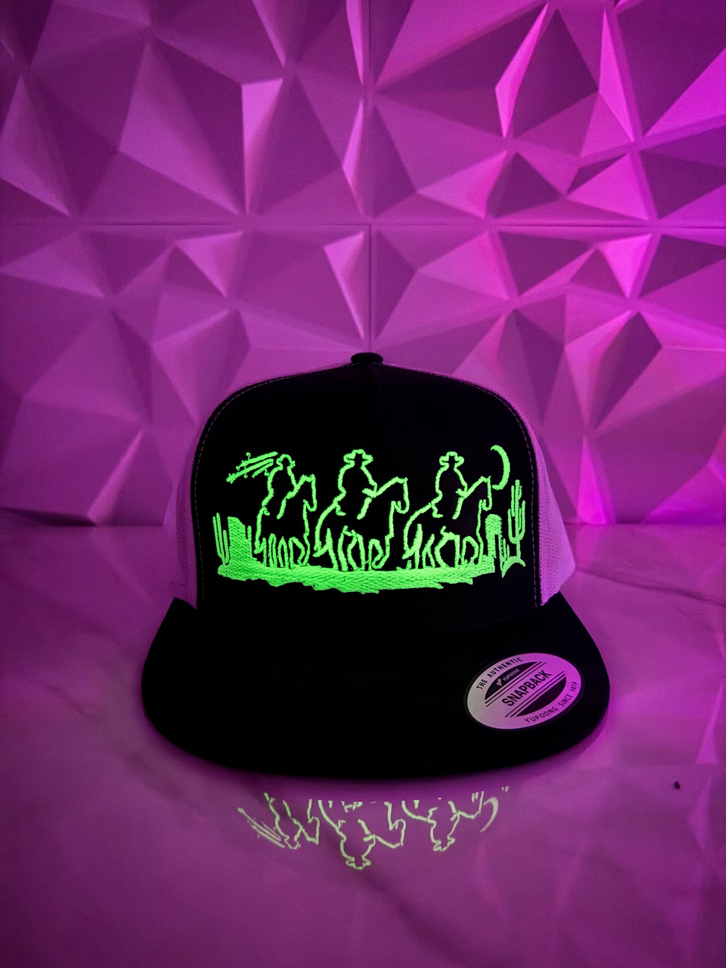 Night West Trucker SnapBack Hat Glow in the Dark
